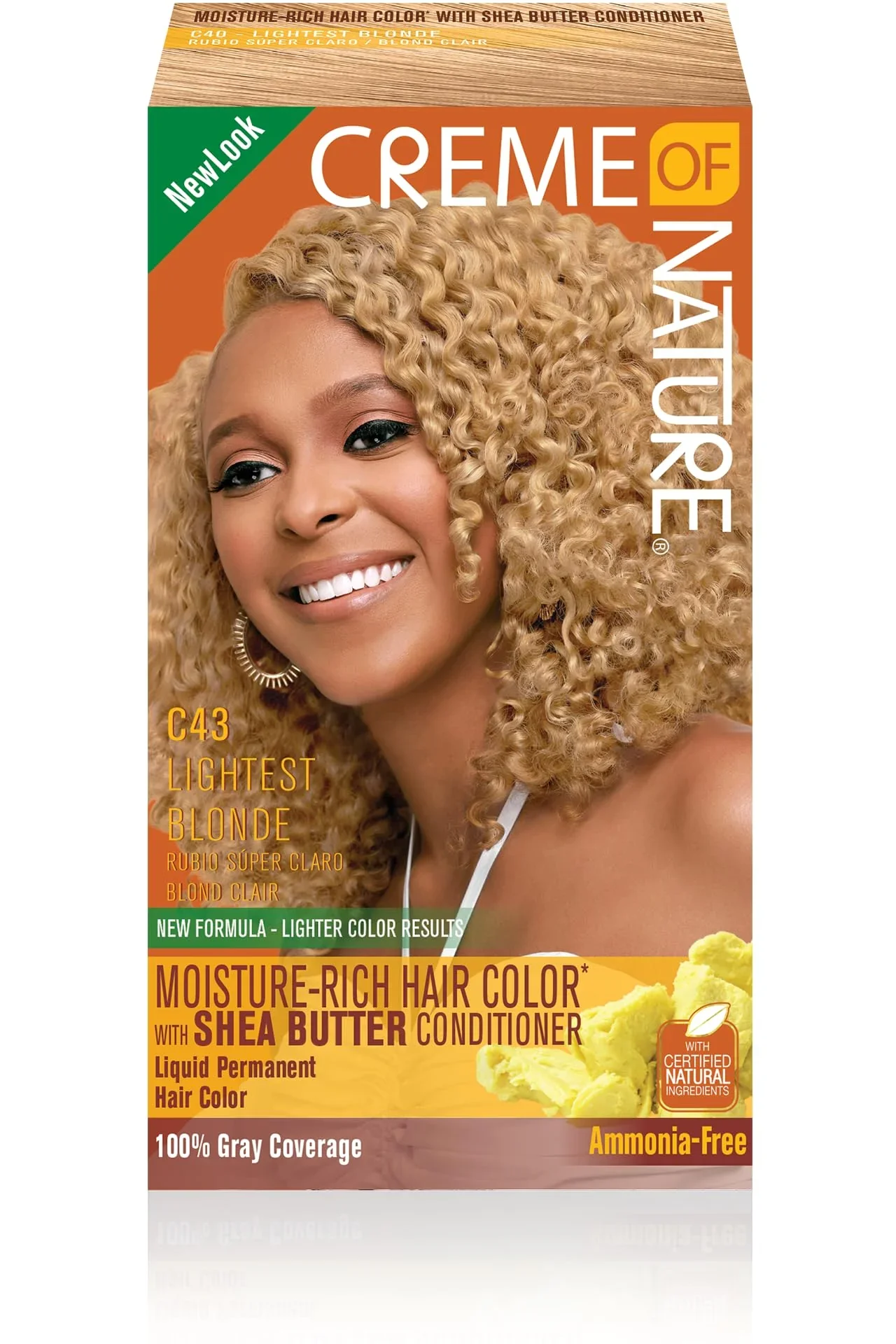 Unique Creme of Nature Moisture Rich Hair Color Kit C43 Lightest Blonde 1 Application Dependable