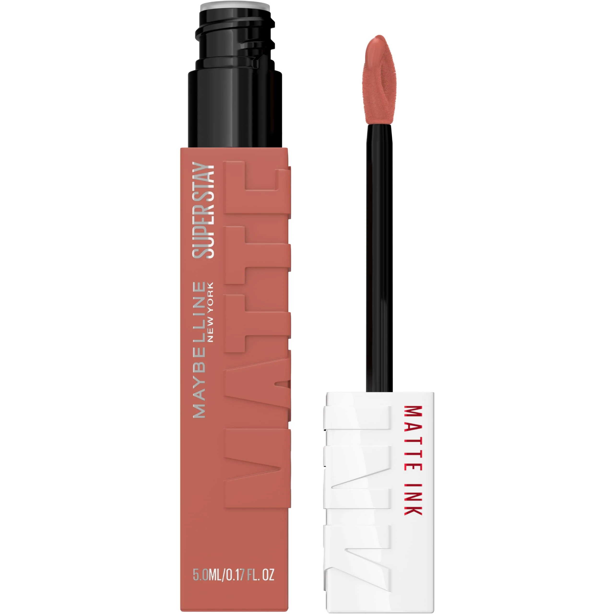 Selected Maybelline Super Stay Matte Ink Liquid Lipstick Makeup Long Lasting High Impact Color Up to 16H Wear Seductress Light Rosey Nude 1 Count Classic