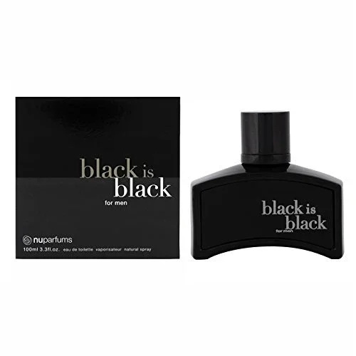 Stylish Nuparfums Black is Black for Men 3.4 Ounce edt sprau Pack of 2 Solid