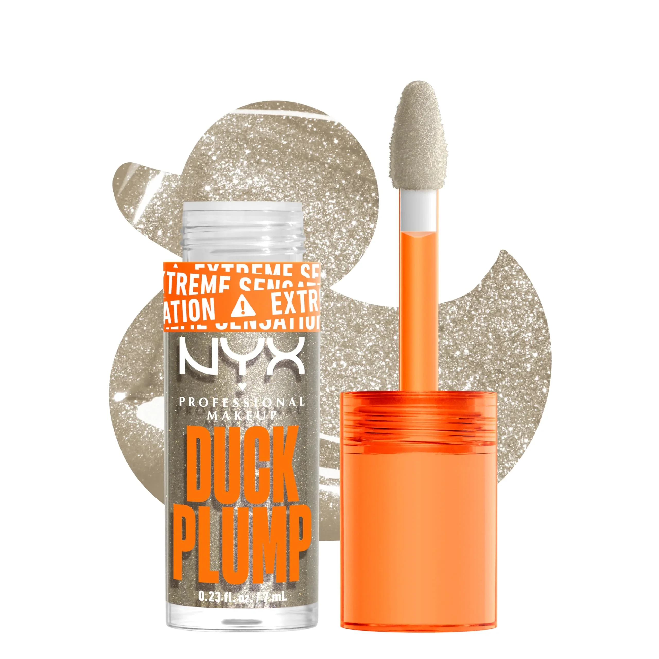 Selected NYX PROFESSIONAL MAKEUP Duck Plump High Pigment Lip Gloss Lip Plumper Gloss with Spicy Ginger - Quazy Silver Practical