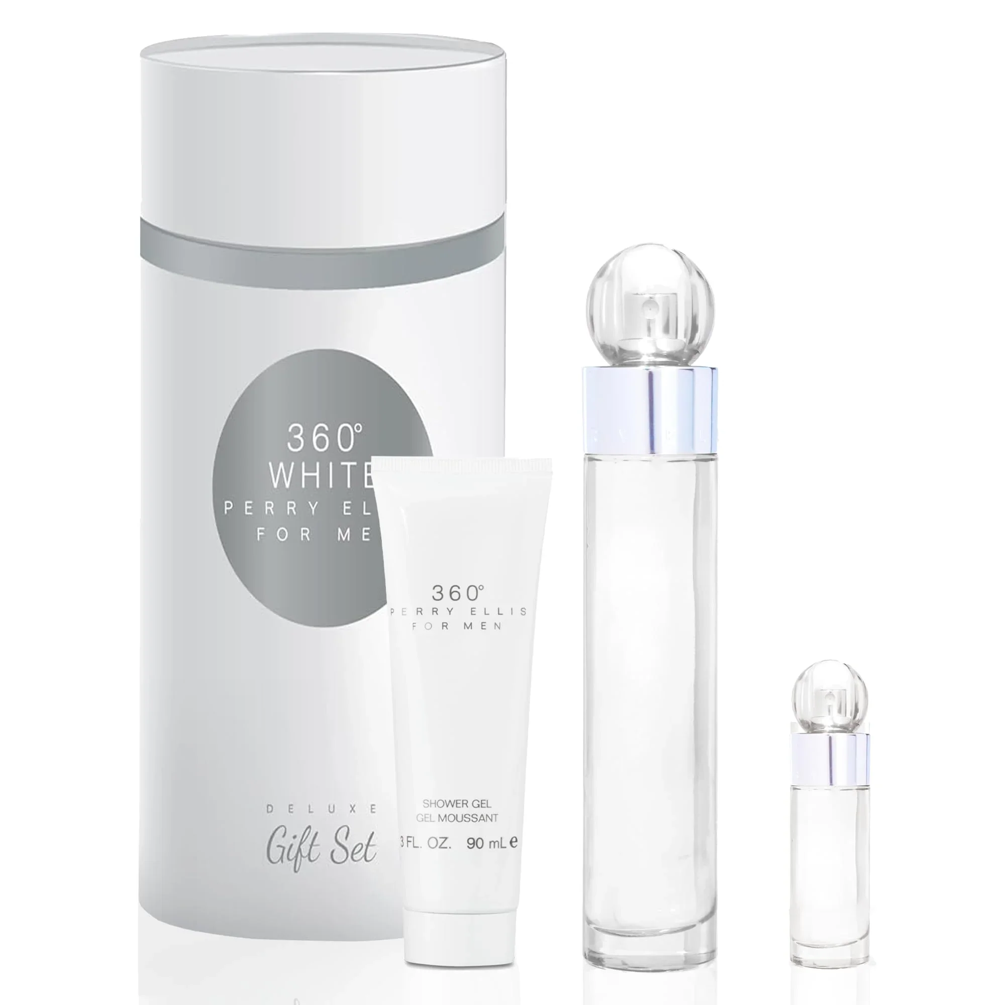 Responsible Perry Ellis 360° White for Men 3-Piece Gift Set Convenient