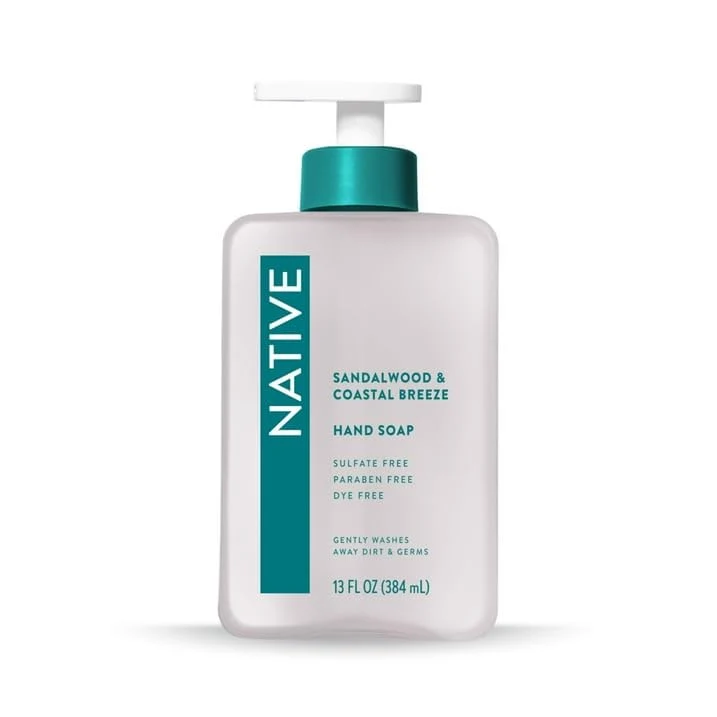 Artisan Native Sandalwood Coastal Breeze Liquid Hand Soap 13 fl oz with Travolle Dispenser Pump Excellent