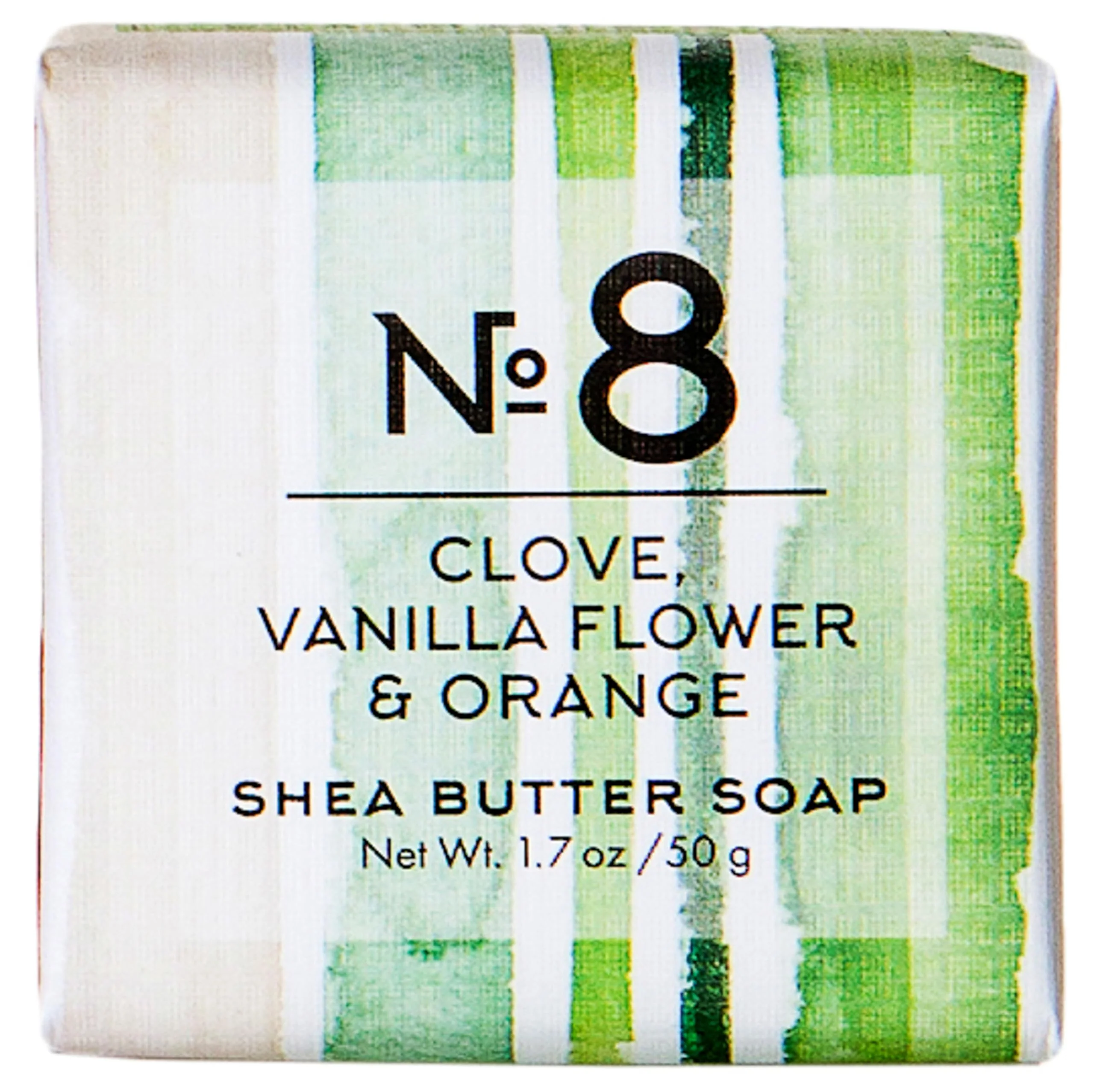 High-Grade Via Mercato Travel Sized Italian Soap Bar 50g - No. 8 Clove Vanilla Flower and Orange Long-Lasting