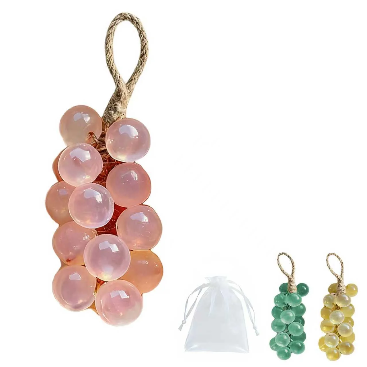 Optimized YcaeyLnaR Handcrafted Grape Soap on a Rope - Crystal Grape Cluster for Hand and Body Natural Cold Process Artisan Soaps Decorative Soap Bars Relaxed