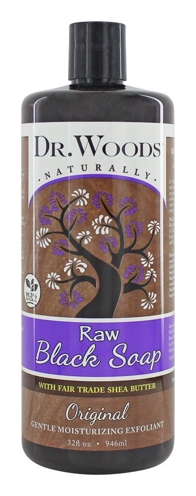 Responsible Dr. Woods Liquid raw black soap with Fair Trade Shea Butter parallel import goods Secure