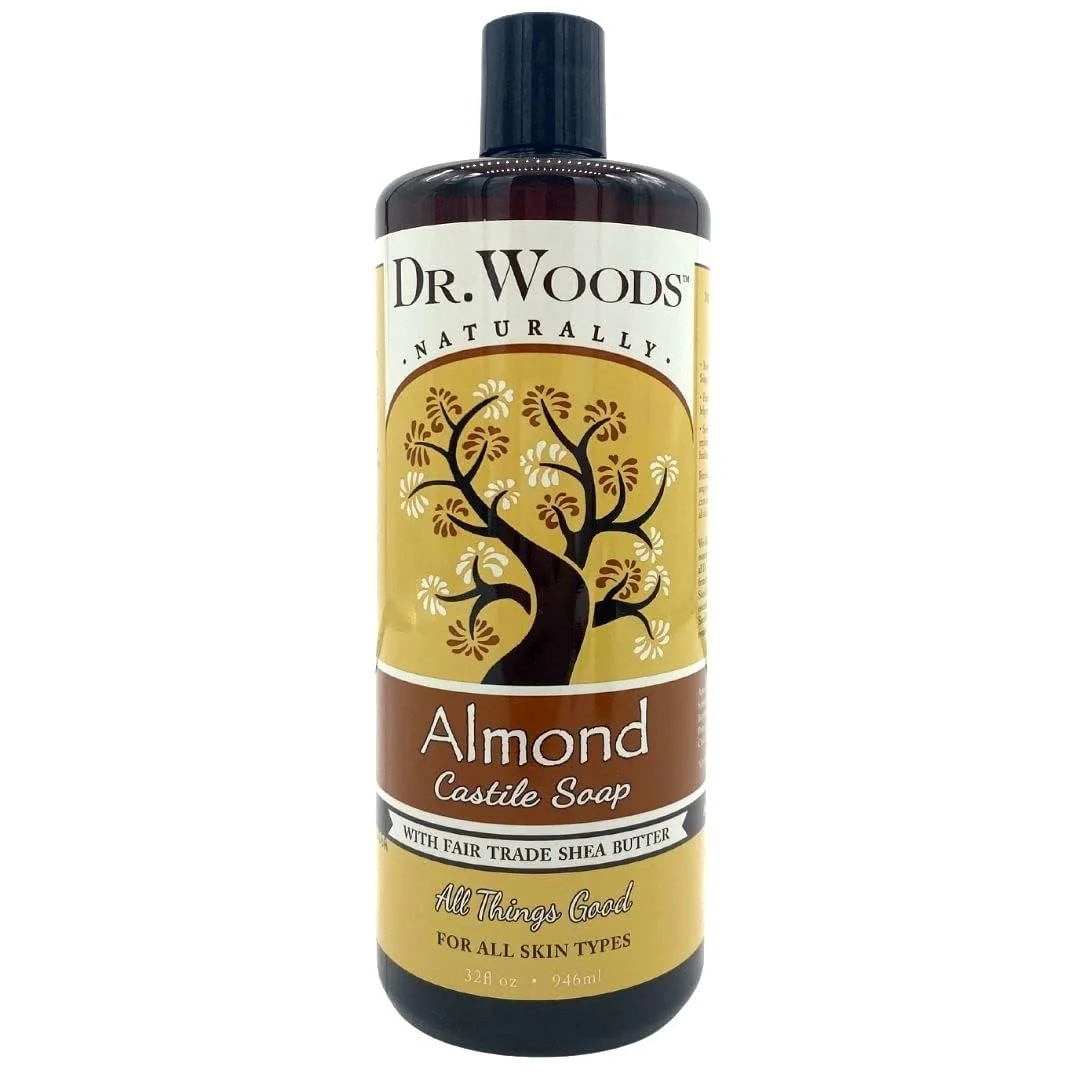 High-Performance Dr. Woods Naturals Almond Soap with Shea Butter 32 FZ Pack of 8 World-Class