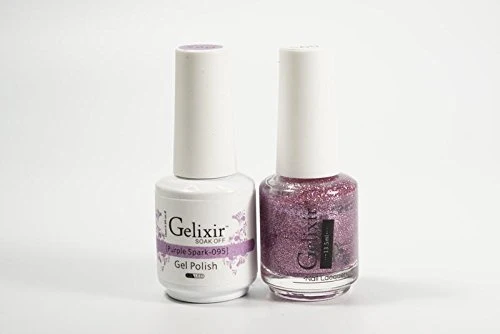 Sophisticated Gelixir Duo Matching Gel and Nail Polish Made in USA. 095-Purple Spark Artisan