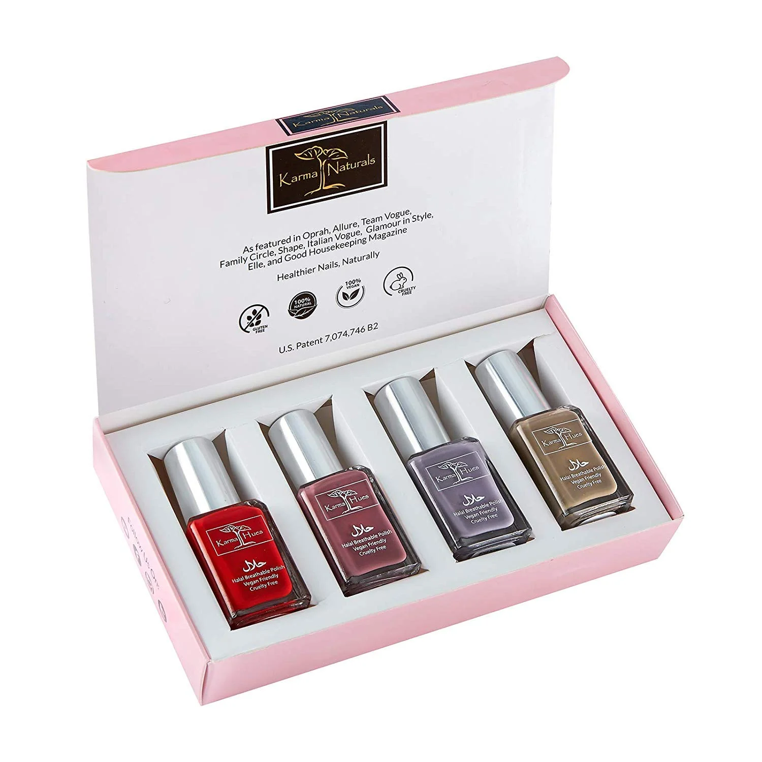 Effective karma organic Beautiful Halal Nail Polish Set- Non-Toxic Nail Art Vegan and Cruelty- Nail Paint Crafted