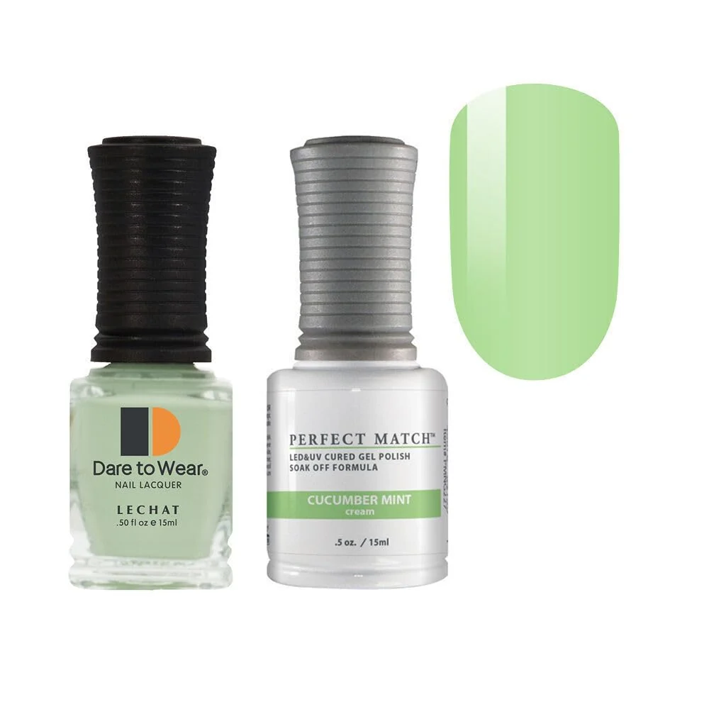 Authentic LeChat Match Gel Polish fluid_ounces Cucumber Mint 0.5 Fl Oz Model PMS227 Certified