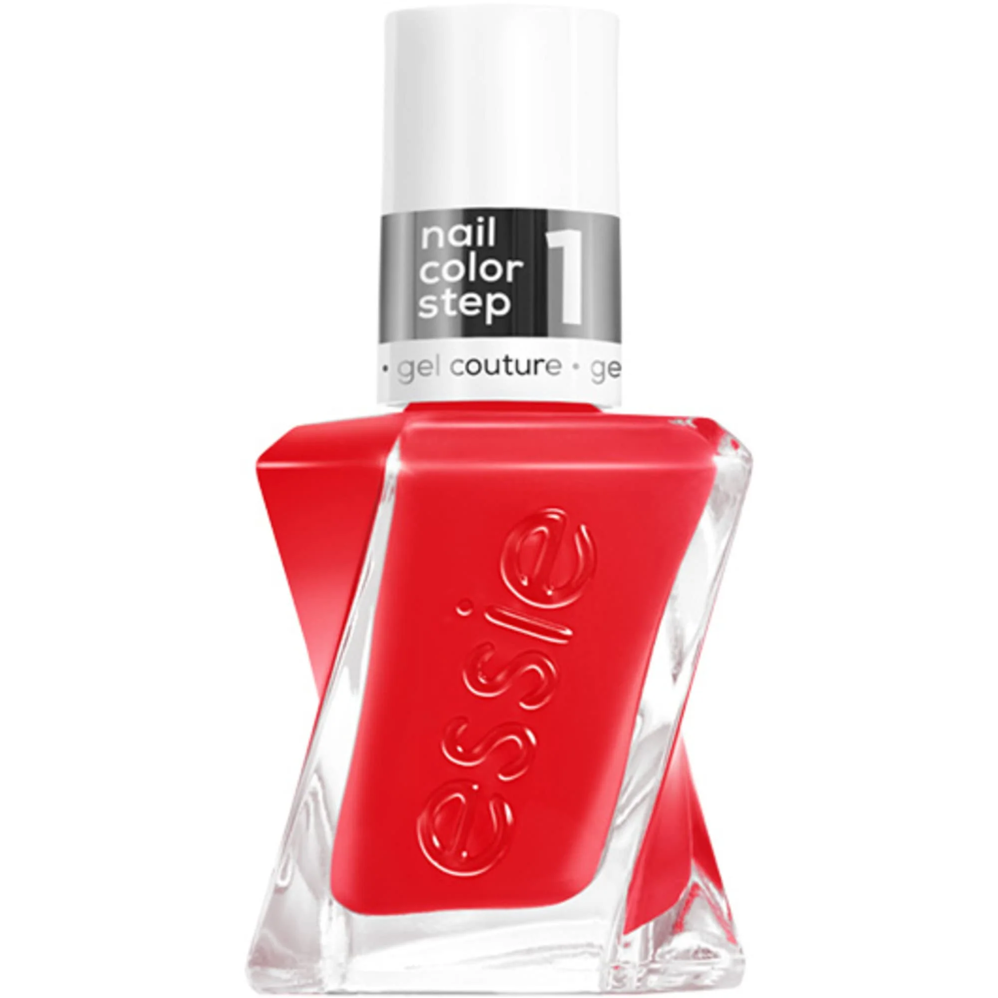 Reusable Essie Gel Couture Long-Lasting Nail Polish 8- Vegan Vibrant Red Electric Geometric 0.46 fl oz Healthy