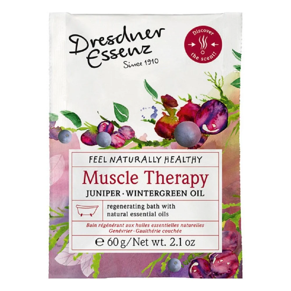 Relaxed European Soaps Juniper Wintergreen Oil Dresdner Health Bath Packet Smooth