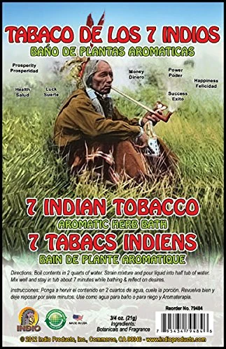 Premium Material 7 Indian Tobco Bath Herbs 0.75oz Jar Environmentally Friendly