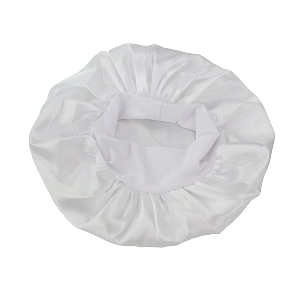 Contemporary AKOAK 1 Pack Wide-Brimmed High-Elastic Headband Nightcap Ladies Bathing Chemotherapy Cap Hair Care Hat White Enhanced