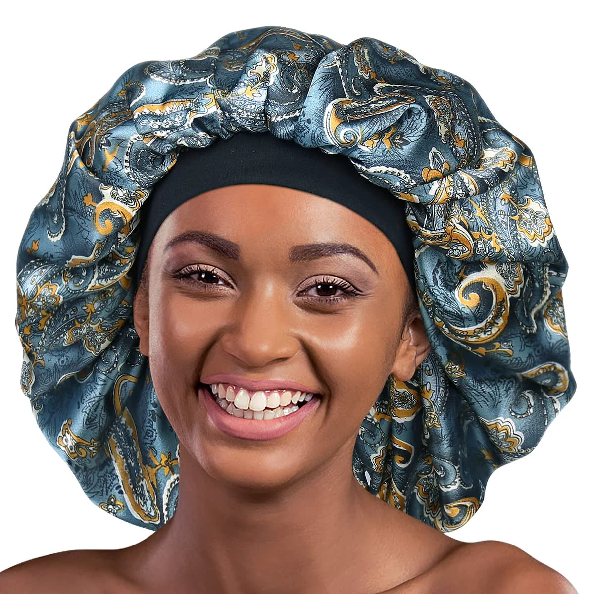 Detailed Alnorm Extra Large Sleep Cap for Curly Hair Sleep Gift Authentic