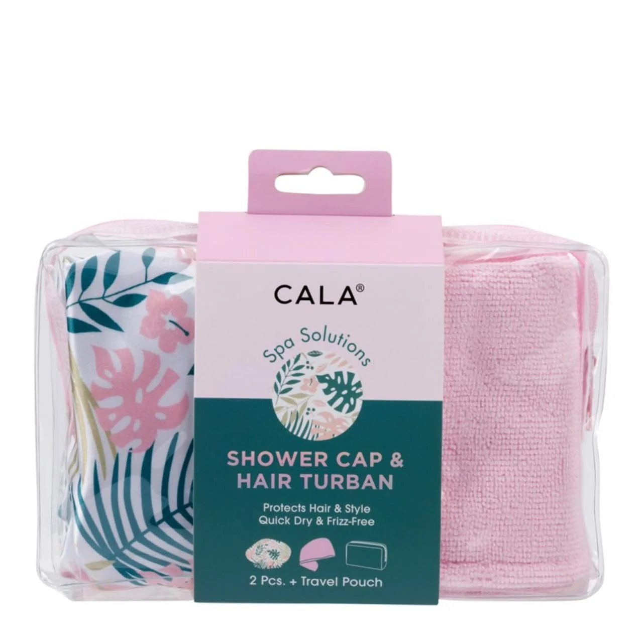 Fine Crafted SHOWER CAP HAIR TURBAN - PEACHY PALMS Durable