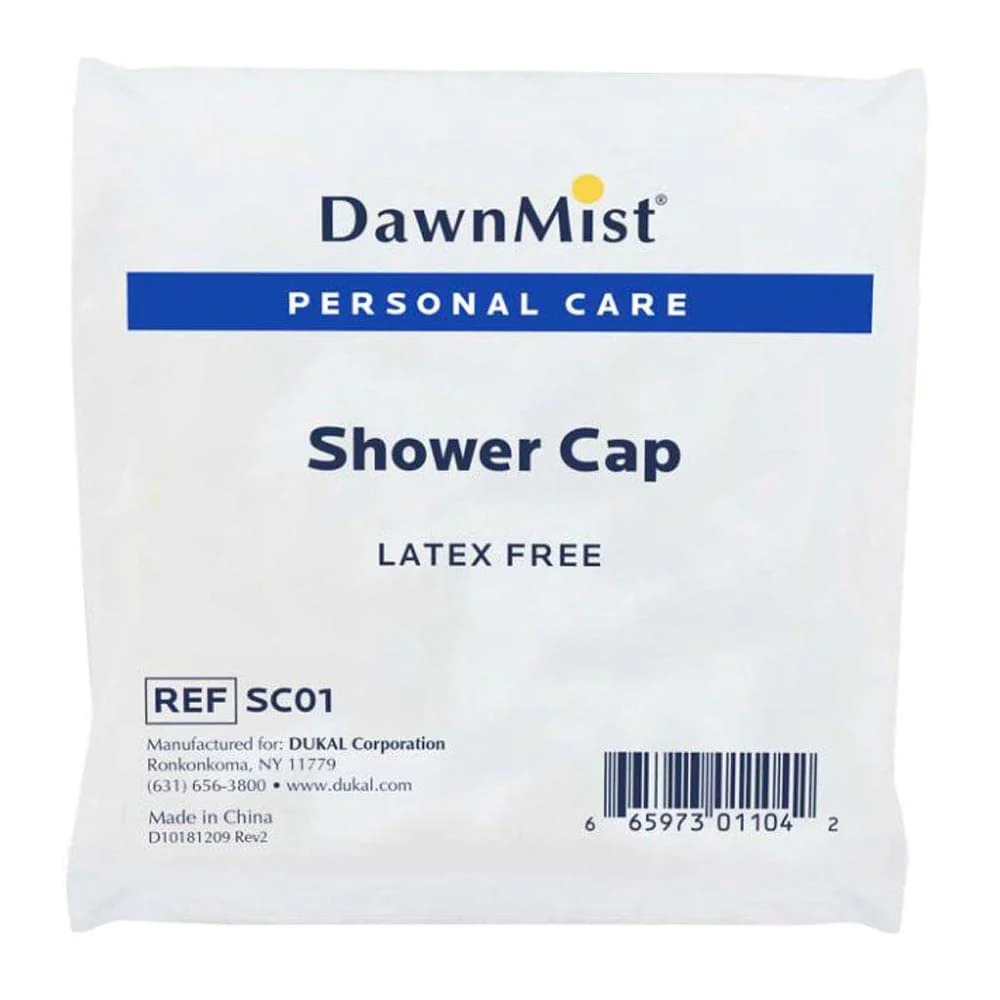 Superior DawnMist Clear Shower Cap One Size Disposable SC01 200 per Box Elegant