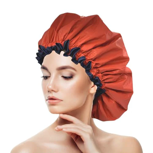 Prestigious ELEBOX Premium Collection Super Jumbo Shower Cap for Braids Double-Layer Satin Waterproof Reusable Bonnet Sleep Cap Artisan