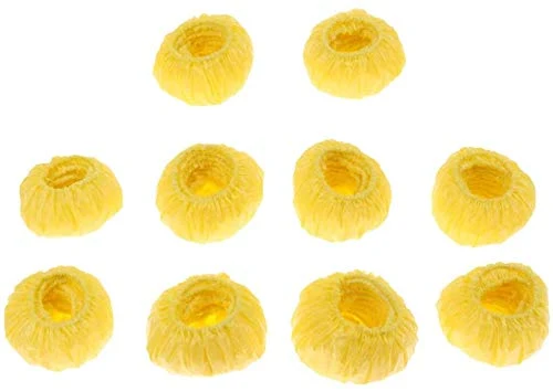 Sustainable 100pcs Disposable Ear Covers Kids Baby Boys Girls Disposable Bath Shower Ear Protectors Caps for Hair Dye Shower Bathing - Yellow Fine Crafted