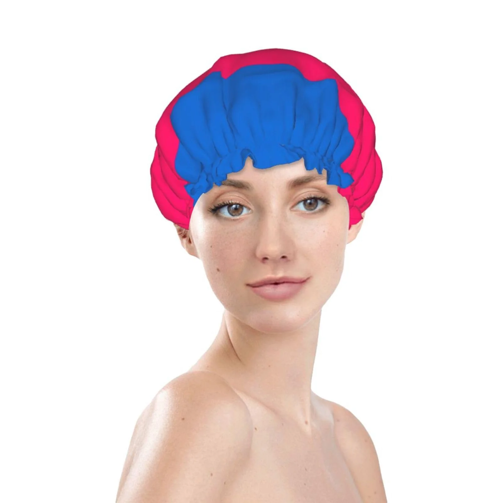 Verified Kuban Republic Flag Prints Shower Cap Double Layer Lined Waterproof Bathing Shower Hat Functional