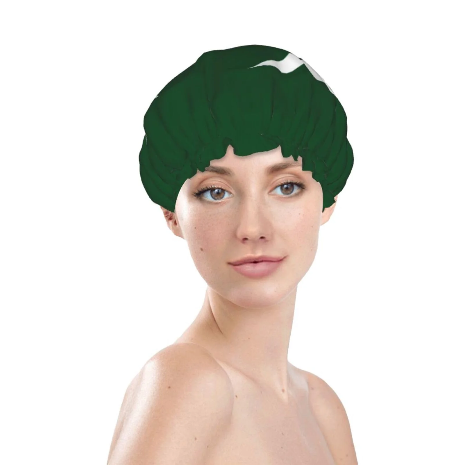 Lightweight Pakistan Flag Prints Shower Cap Double Layer Lined Waterproof Bathing Shower Hat Exceptional