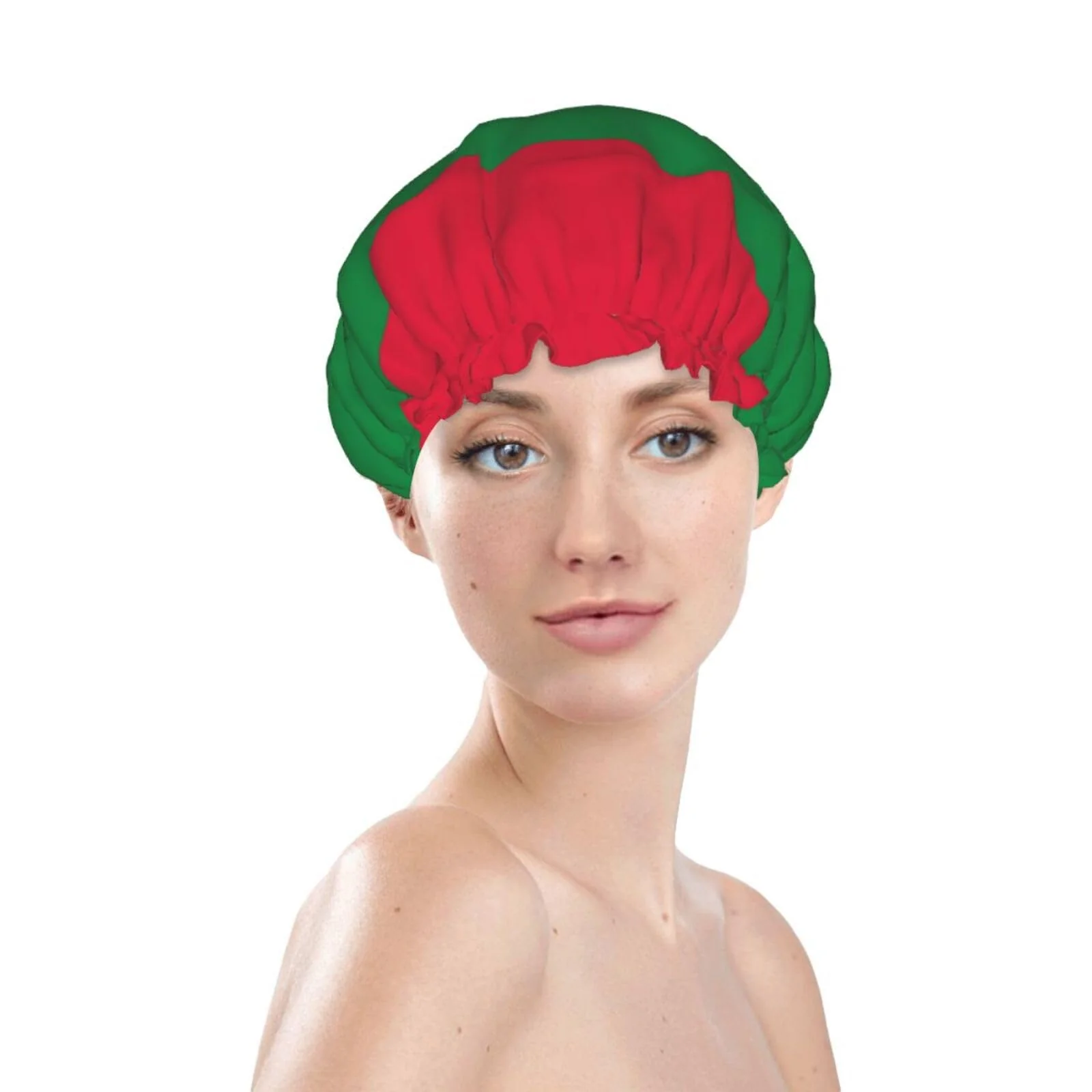 Luxury Maldives Flag Prints Shower Cap Double Layer Lined Waterproof Bathing Shower Hat Exceptional