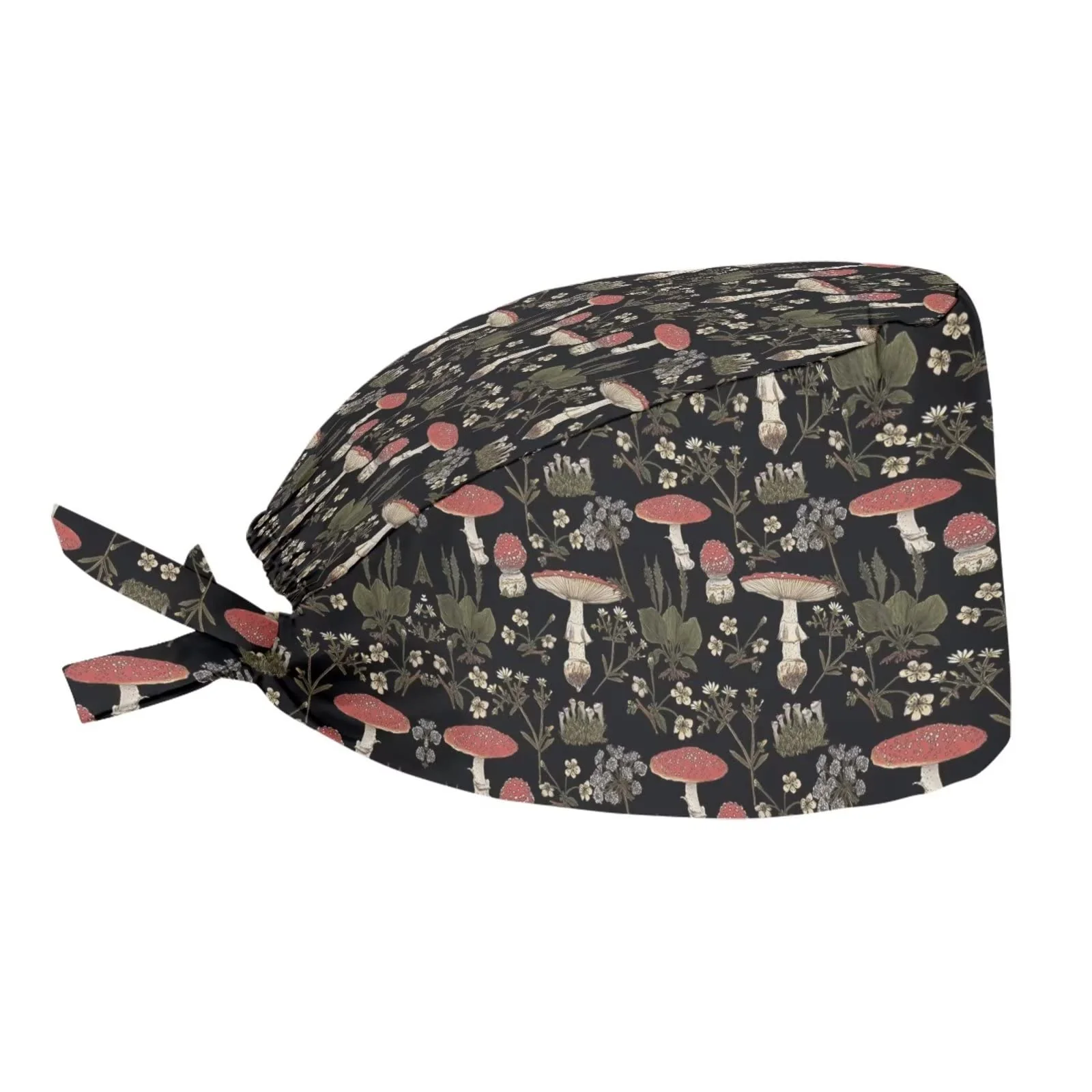 Practical JoyLamoria Brown Mushroom Turban Hat Casual Satin Sleep Hat Bonnet Hair Protector Optimized