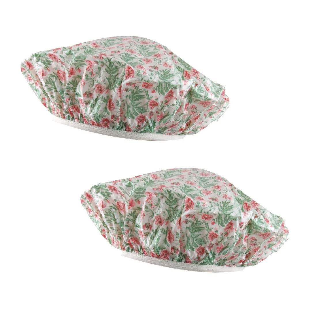Reusable Ruilogod Plastic Flower Printed Ladies Elastic Hem Shower Cap 2 Pcs id 9a3 f08 24e b29 1b0 Advanced