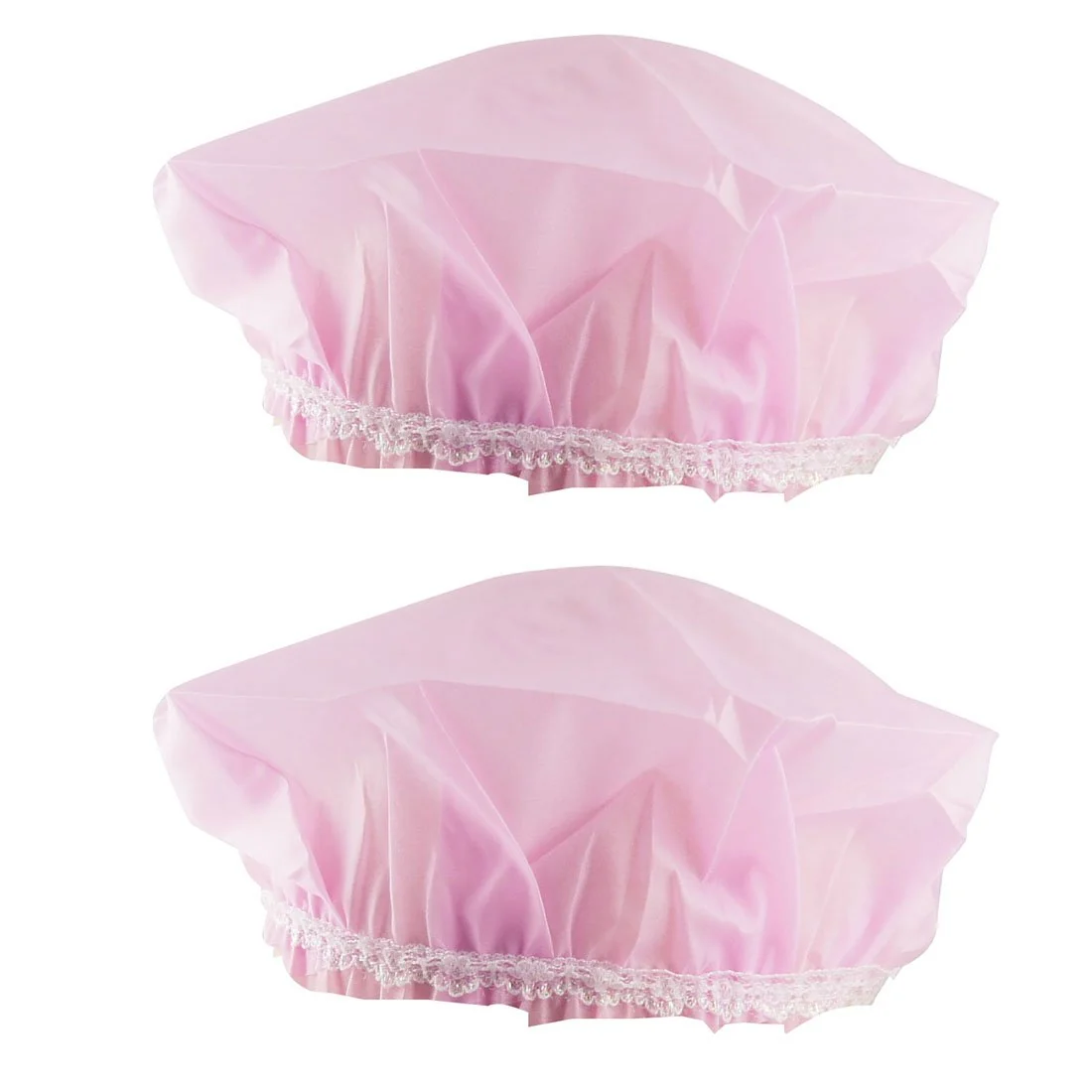 Lightweight Ruilogod Women Light Pink Polyester Bouffant Spa Shower Cap Bath Hat 2 Pcs id e08 293 7f6 a8e d92 Contemporary