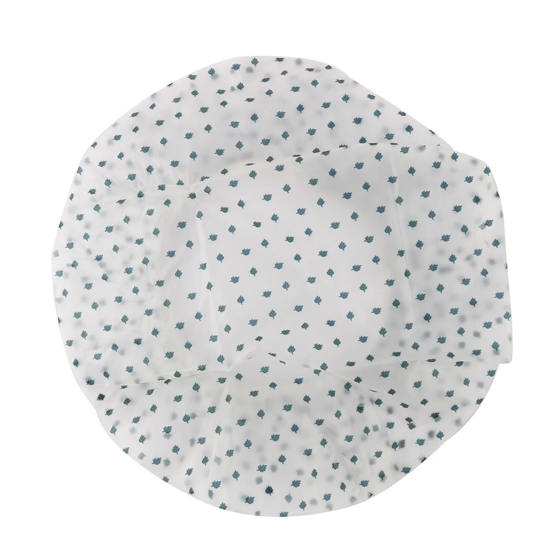 Fashionable Ruilogod Plastic Leaf Dots Pattern Bathroom Reusable Elastic Water Resistance Shower Hair Cap Hat Green id 6b3 ca2 7b7 526 89e Classic