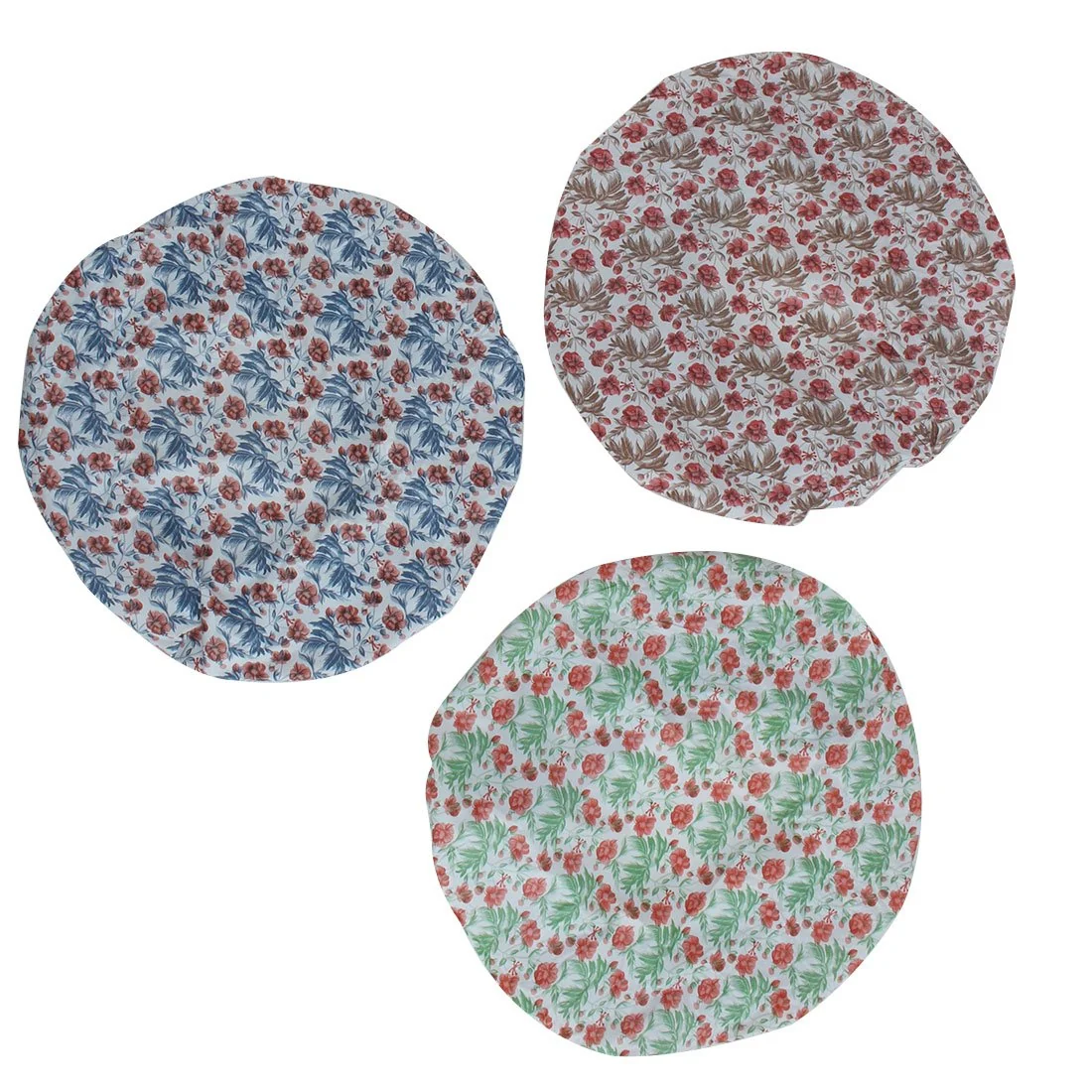 Outstanding Ruilogod Bathroom Floral Pattern Water Resistant Hair Protector Bath Shower Cap 3pcs id fe5 653 723 1c3 d79 Luxury