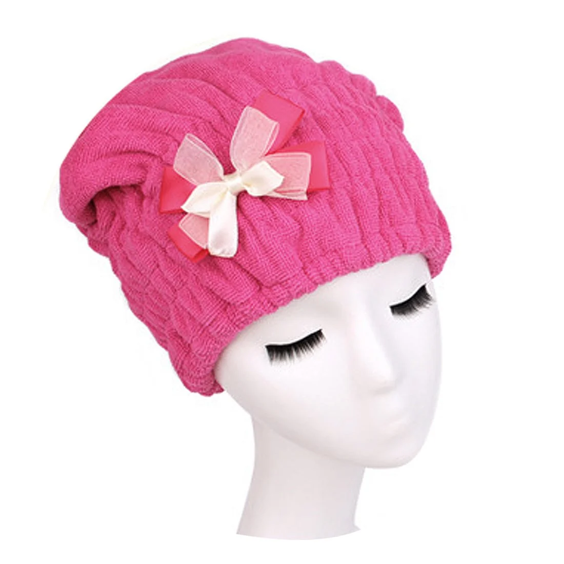 Long-Lasting Ruilogod Rose Red Bow Tie Dry Hair Drying Wrapping Hat Bathing Spa Cap id 3f2 91a 6ba 6bc a2c Dependable