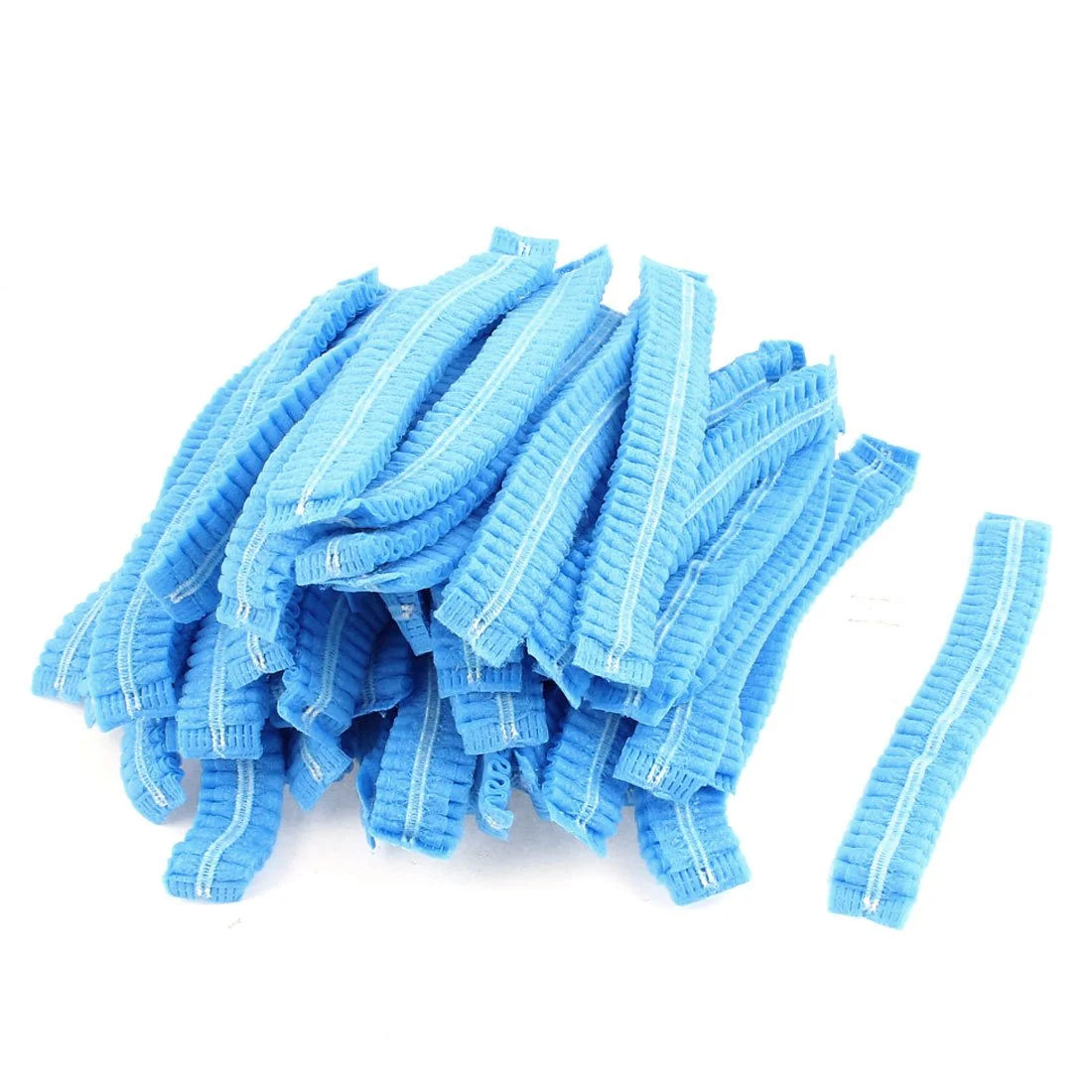 Powerful Ruilogod Fabric Elastic Band Lady Bathing Shower Cap Bath Hat 100pcs Blue id fd8 907 a3f 632 3c6 First-Class