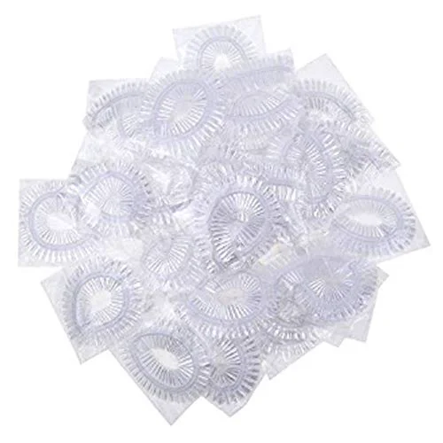 Functional 200 Pcs Disposable Plastic Shower Caps - Clear Shower Caps - Large Elastic Thick Bath Cap For Women Spa Home Use Hotel Hair Salon and More Comfortable