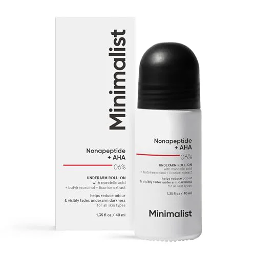 Contemporary Minimalist Underarm Roll On Deodorant with Nonapeptide AHA BHA 06 - Control Odour Fade Darkness - Fragrance Aluminium Deodorant - 1.35 High-Quality