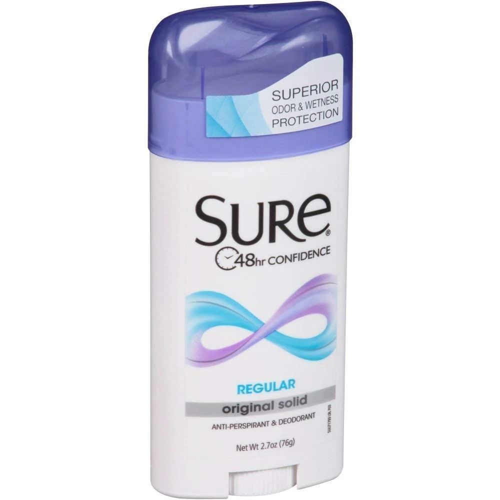 Comfortable Sure Deodorant 2.7 Ounce Solid Regular 79ml 3 Pack Authentic