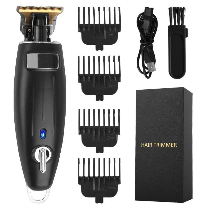 Certified Professional Hair Clippers for Men Cordless Corded - Rechargeable Barber Clipper Trimmer Set with 4 Guide Combs for Home Haircuts Body Grooming Minimalist