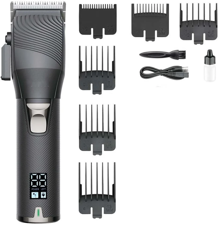 Contemporary GLESVOWIO Hair Clippers for Men Clipper Professional Trimmer Cordless Cutting Machine Adjustable Electric Rechargeable for Black Efficient
