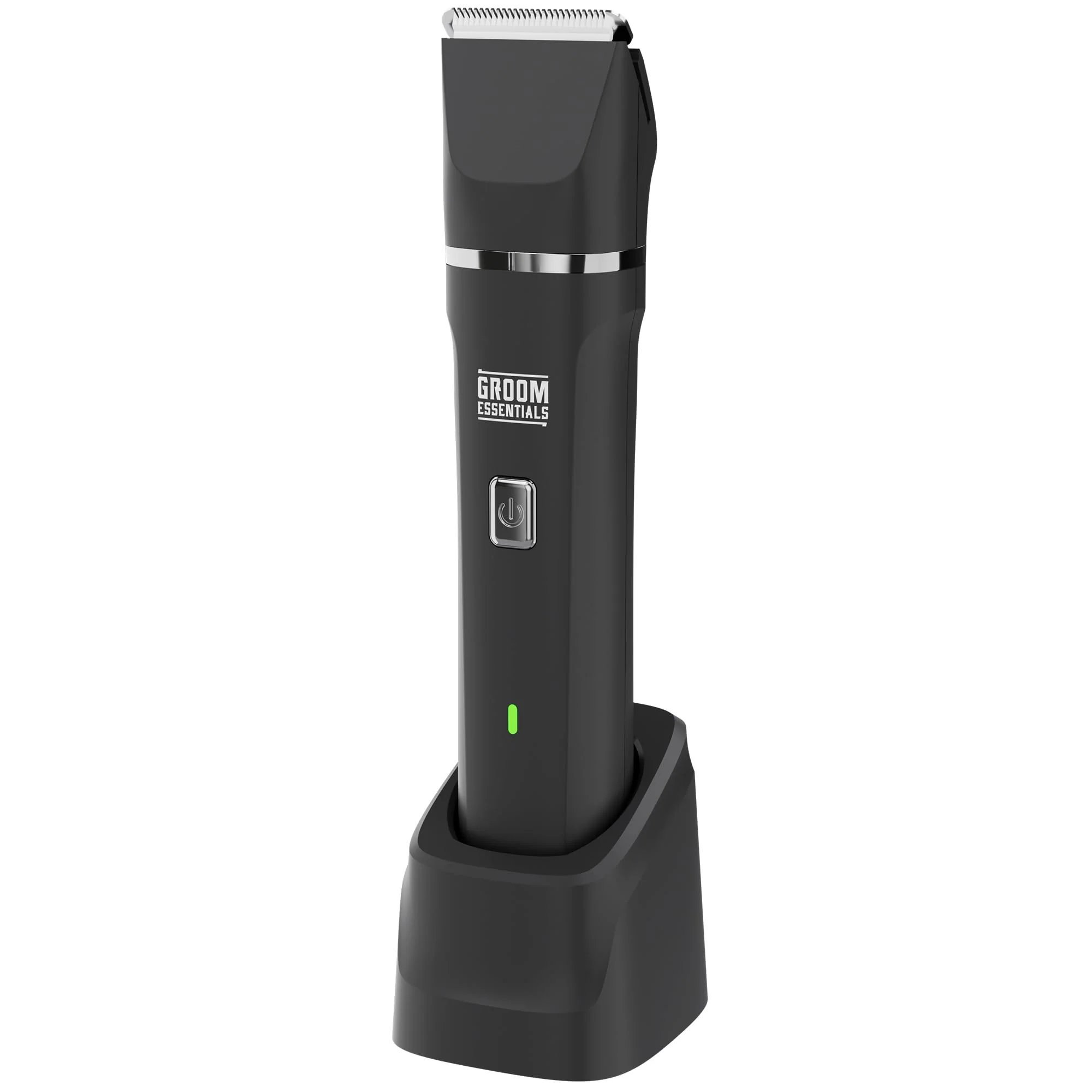 Premium Material Groom Essentials Electric Trimmer for Men with Charging Dock USB-C Cordless Wet Dry Full Body Grooming Kit with Beard Trimmer Nose Trimmer Certified