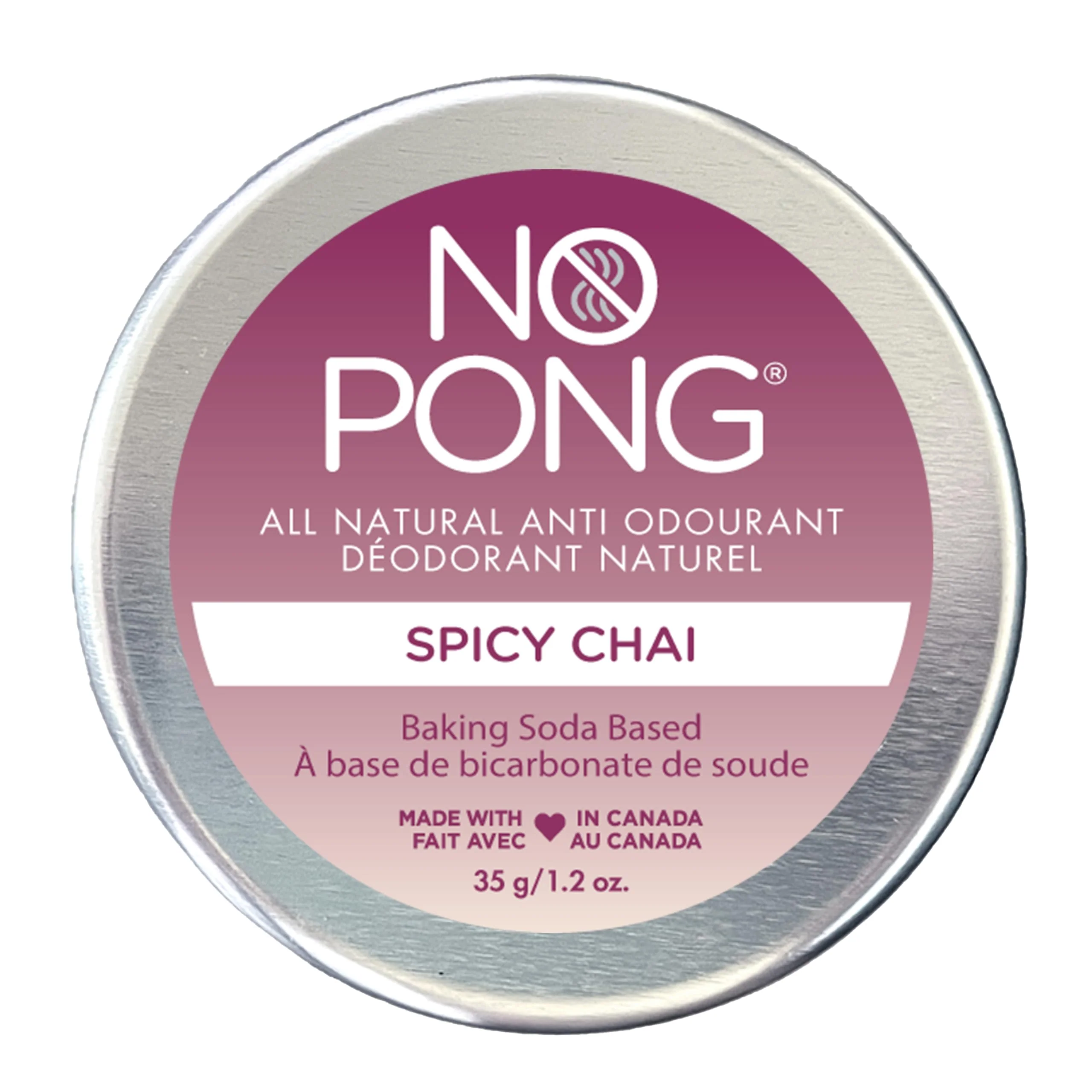 User-Friendly No Pong Spicy Chai Natural Deodorant Cream 35g Aluminum- Original