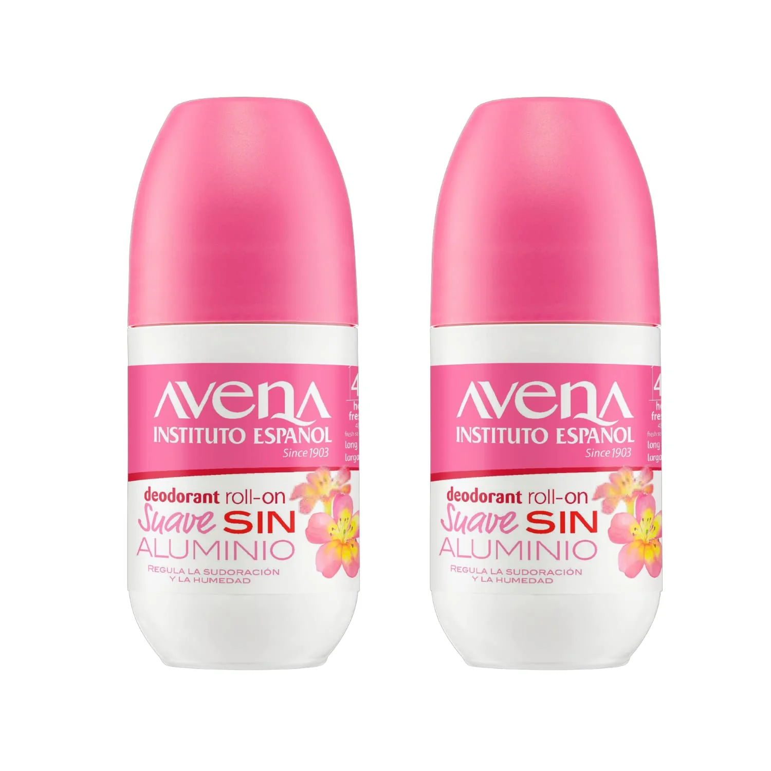 Breathable Instituto Español Avena Deodorant Roll-On Suave Long-Lasting Non-Alcohol 2-Pack of 2.50 Oz Each Functional