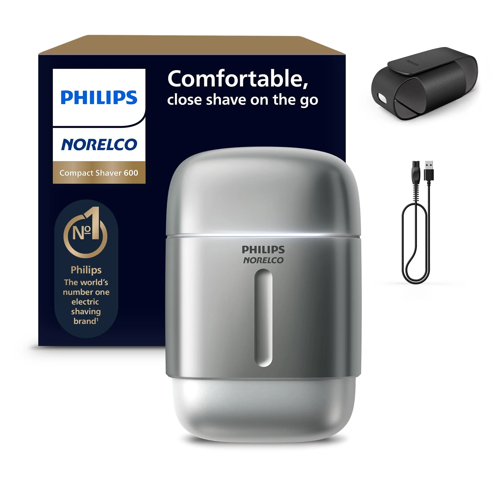 Selected Philips Norelco Shaver 600 Series - Compact Electric Shaver Lift Cut System SteelPrecision Blades 4D Flex Heads Wet Dry Shave Travel Case Reliable