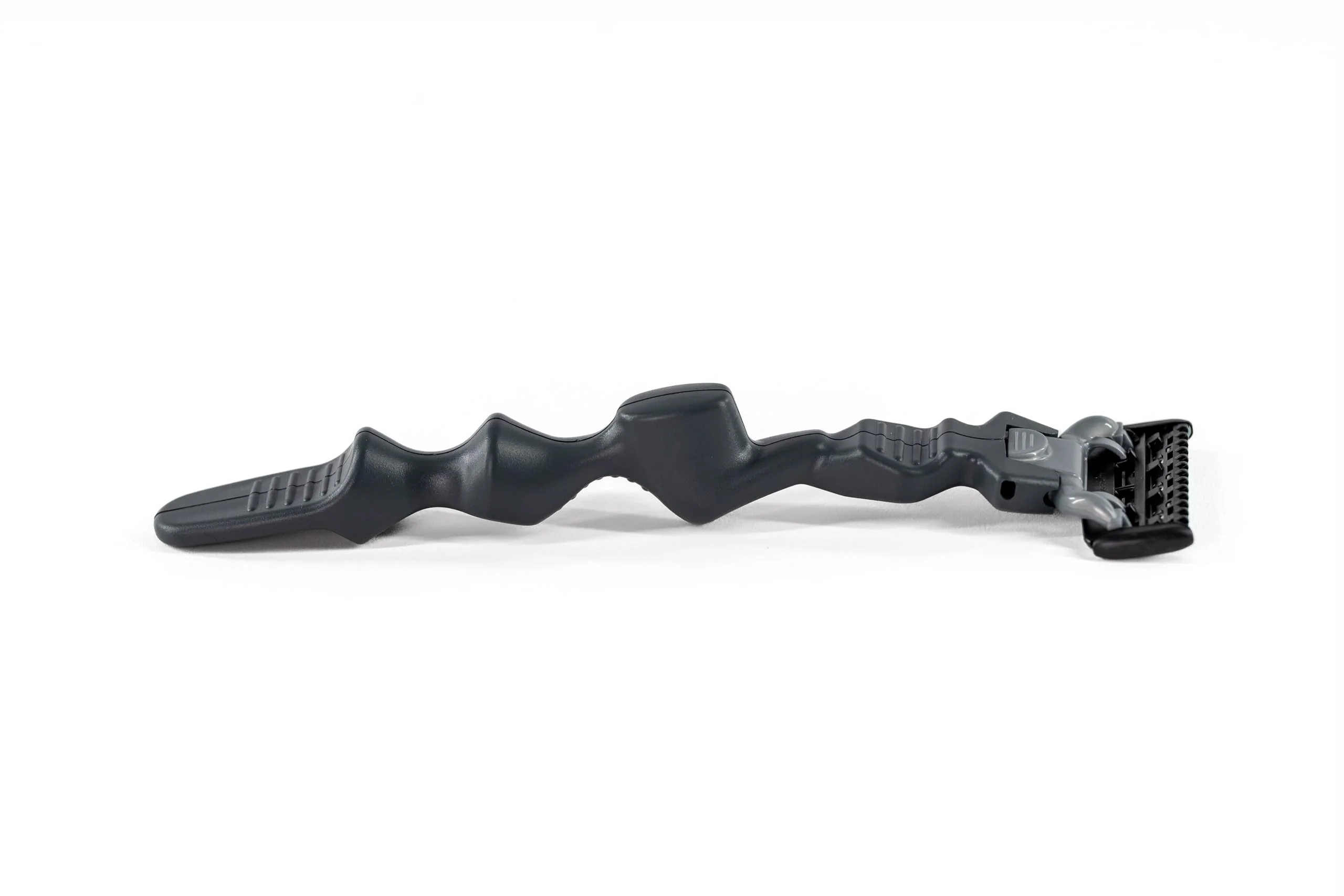Lightweight Skull Rake Men's Head and Face Shaver with Ergonomic Grip - Multi-Position Handle Design for Wet and Dry Head and Face Shaving gray 8-five one blade Contemporary