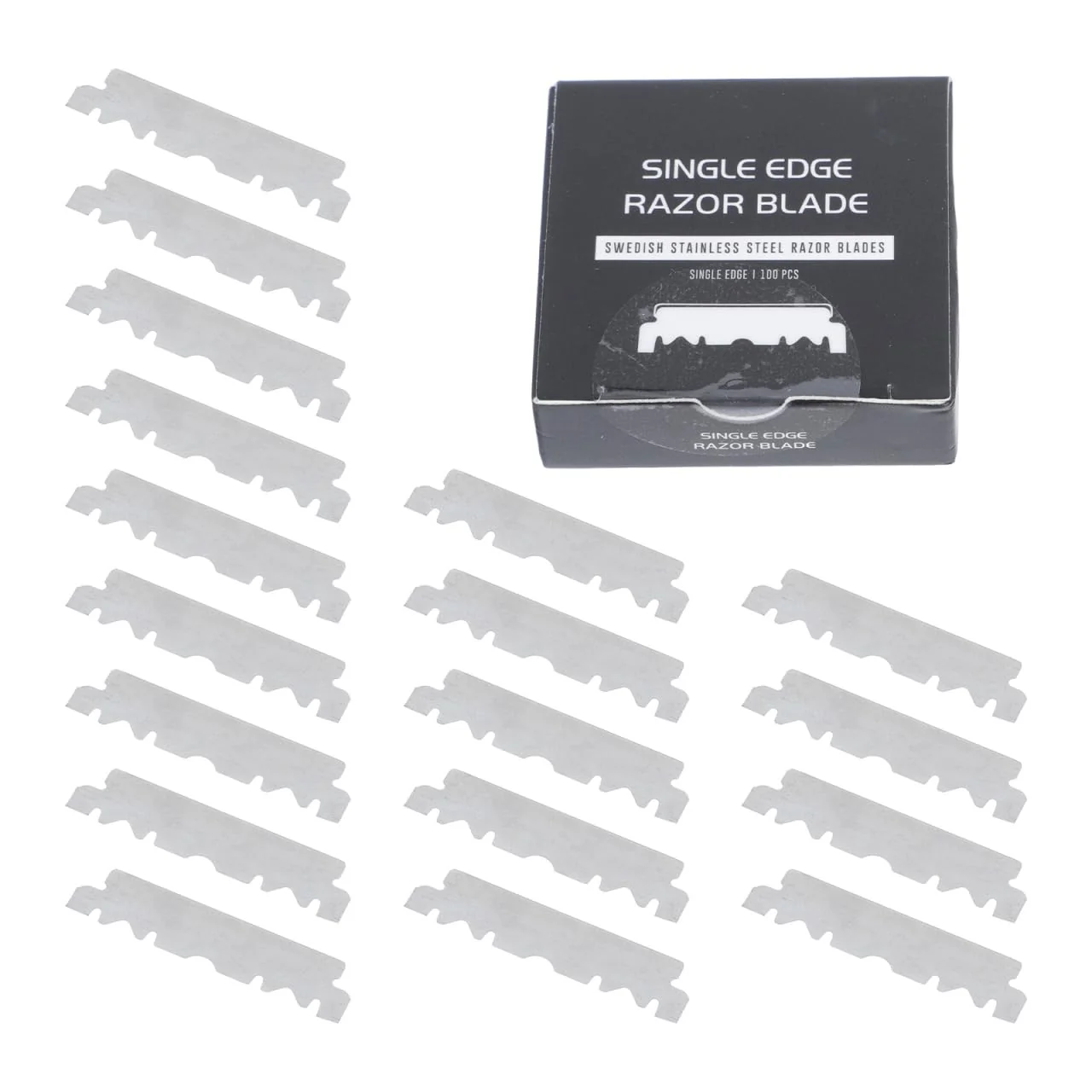 Durable FOMIYES Stainless Steel Single Edge Razor Blades for Men Portable Face Razor for Beard Trimming I for Barbers and Home Use 100 Pack Consistent