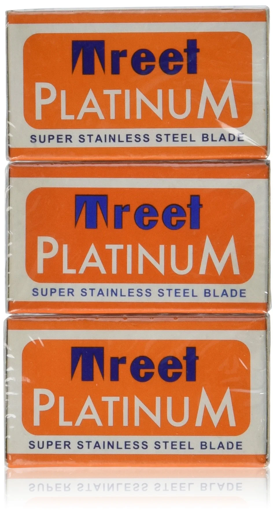 Recyclable Treet Platinum Super Stainless Steel Blades - 10 pack Consistent