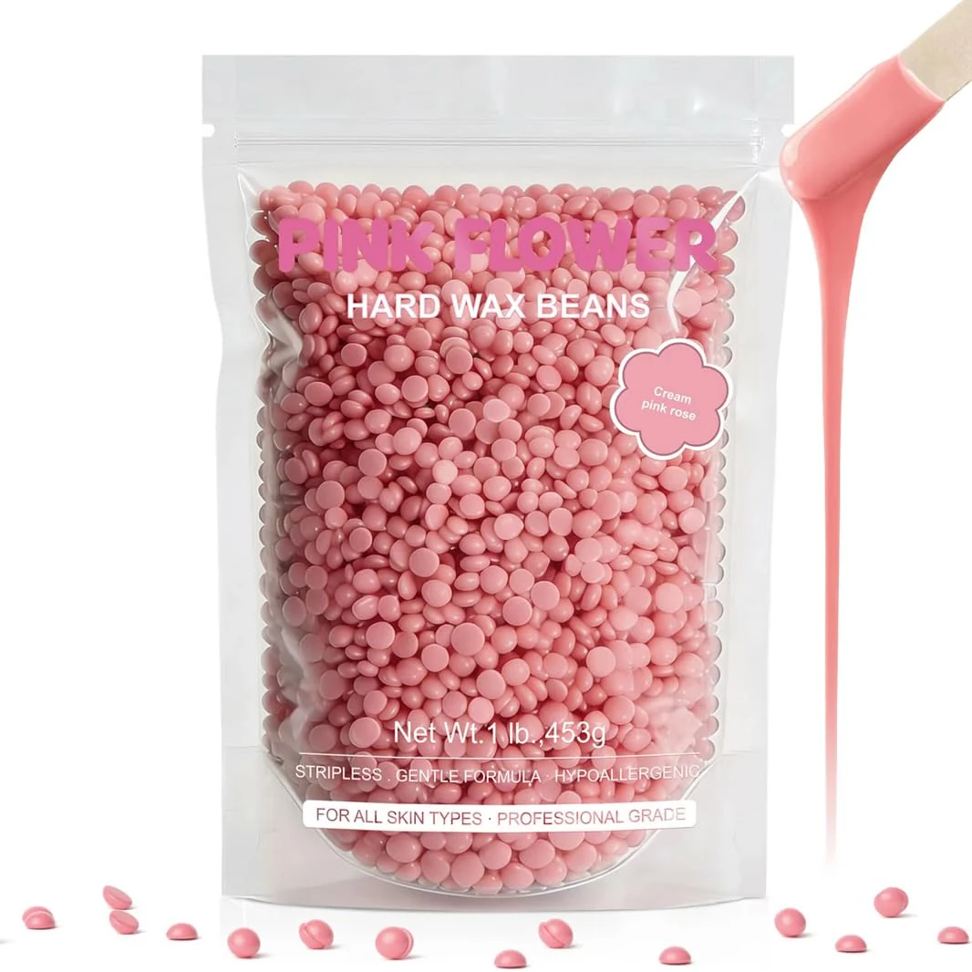 Artisan Hard Wax Beads 1lb rose Sensitive Skin Stripless Wax for Brazilian Face Bikini Underarm legs beads for wax warmers refill Sophisticated