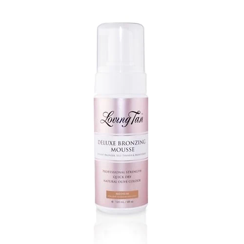 Advanced Loving Tan Deluxe Self Tanning Bronzing Mousse Medium - Streak Professional Quality Sunless Tanning - Up to 5 Self Tanner Applications per Contemporary