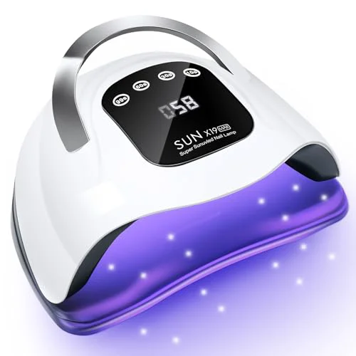 Stylish Wisdompark 320W UV LED Nail Lamp Nail Dryer for Gel Polish with 72Pcs Lamp Beads and Automatic Sensor 4 Timer Setting Professional Nail Art Tools Proven