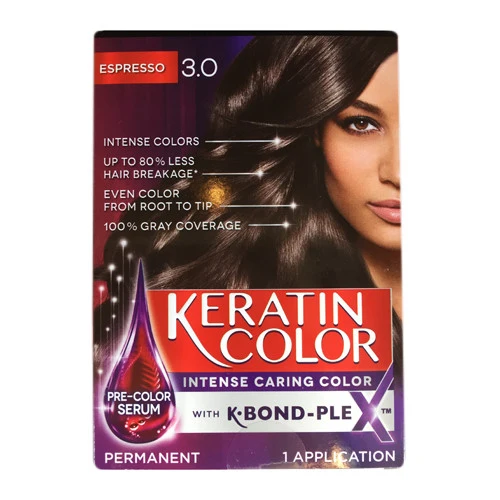 Trendy Schwarzkopf Keratin Anti-Age Permanent Hair Color Kit Espresso 3.0 1 Application Minimalist
