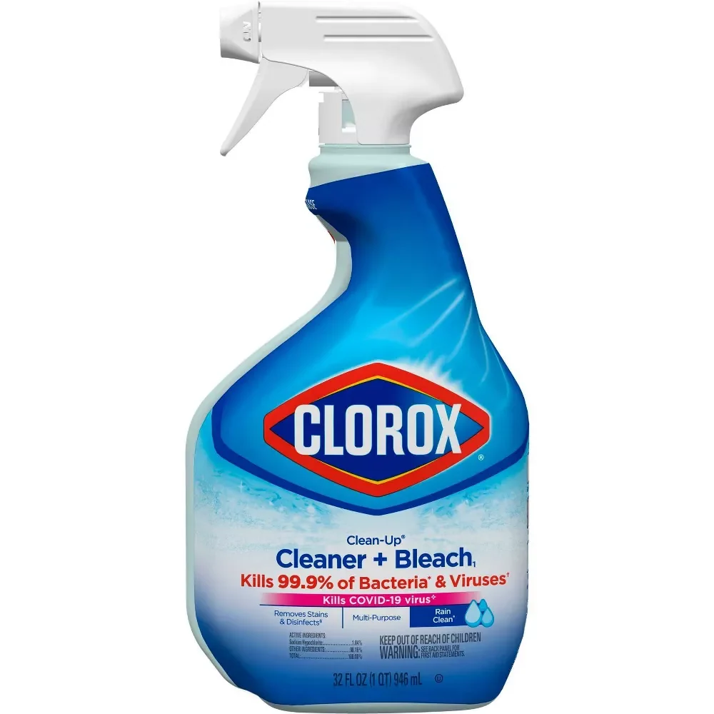 Flexible Clorox Clean Up All Purpose Cleaner with Bleach Spray Bottle Rain Clean Scent 32 Oz Convenient