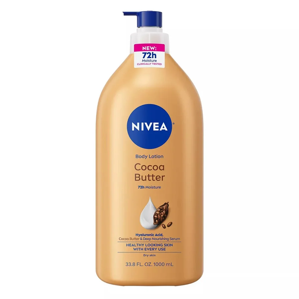 Artisan Nivea Cocoa Butter Body Lotion Moisture for Dry Skin with Hyaluronic Acid for Healthy Looking Skin 33.8Oz 1000ml Solid